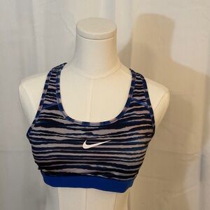 Nike Women's Striped Blue Sports Bra